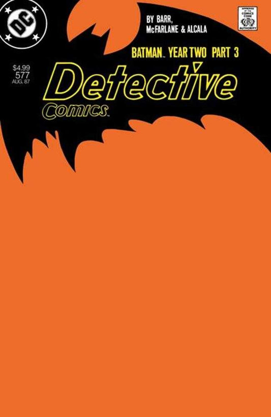 Detective Comics 577 Facsimile Edition Cover B Blank Card Stock Variant (Year Two Part 3 Of 4) - Cadets Toys & Comics