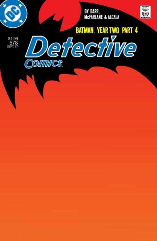 Detective Comics 578 Facsimile Edition Cover B Blank Card Stock Variant (Year Two Part 4 Of 4) - Cadets Toys & Comics