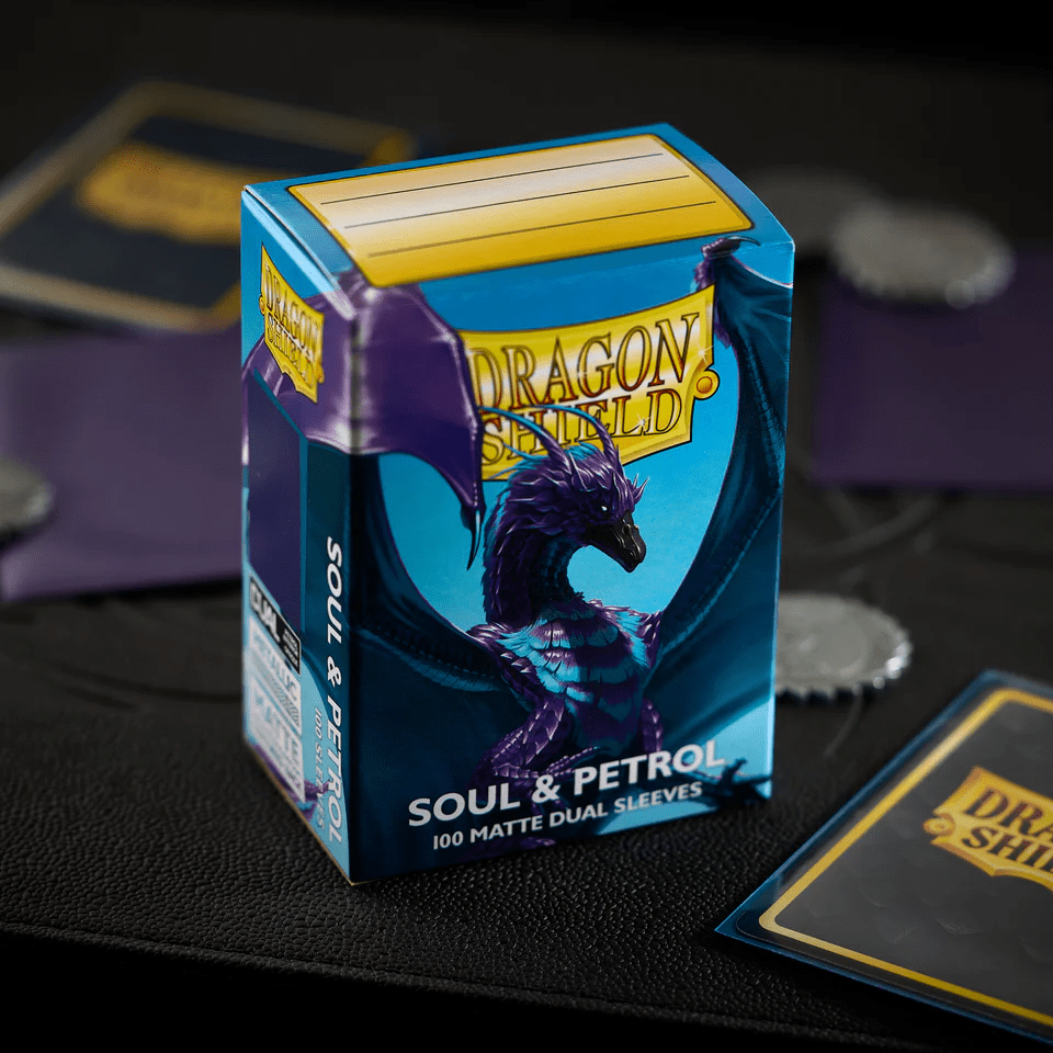 Dragon Shield Sleeves - Dual Matte - Soul & Petrol (100ct.) - Cadets Toys & Comics