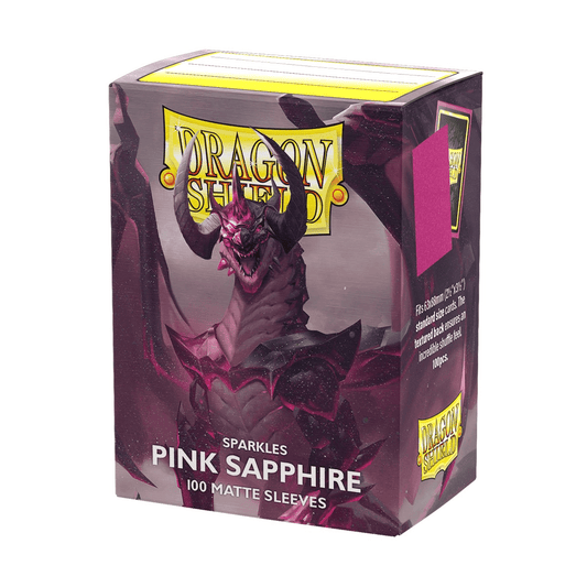 Dragon Shield Sleeves: Standard Matte Sparkles - Pink Sapphire 100CT - Cadets Toys & Comics