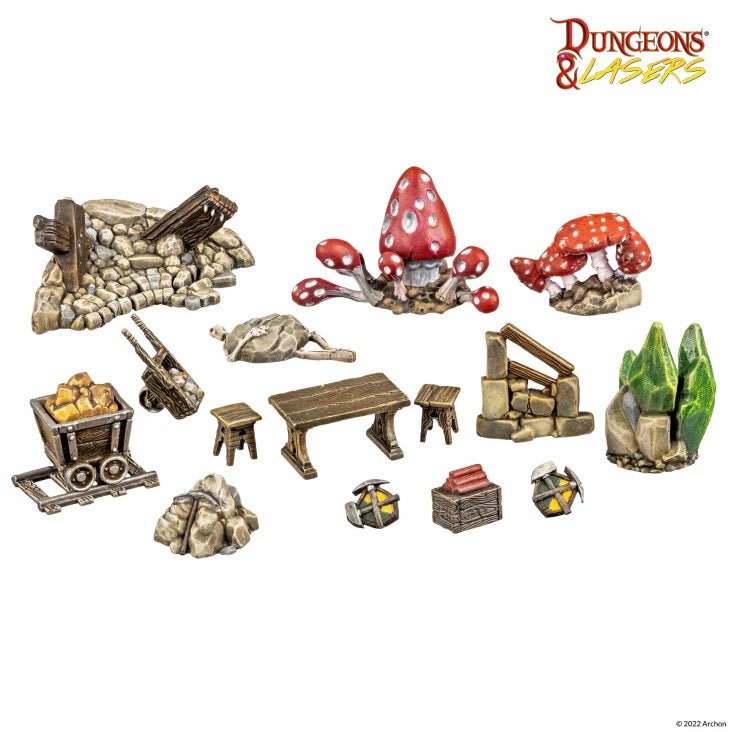 Dungeon & Lasers Dwarven Mine Props - Cadets Toys & Comics