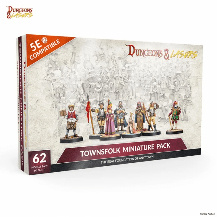 Dungeon & Lasers Townsfolk Miniature Pack - Cadets Toys & Comics