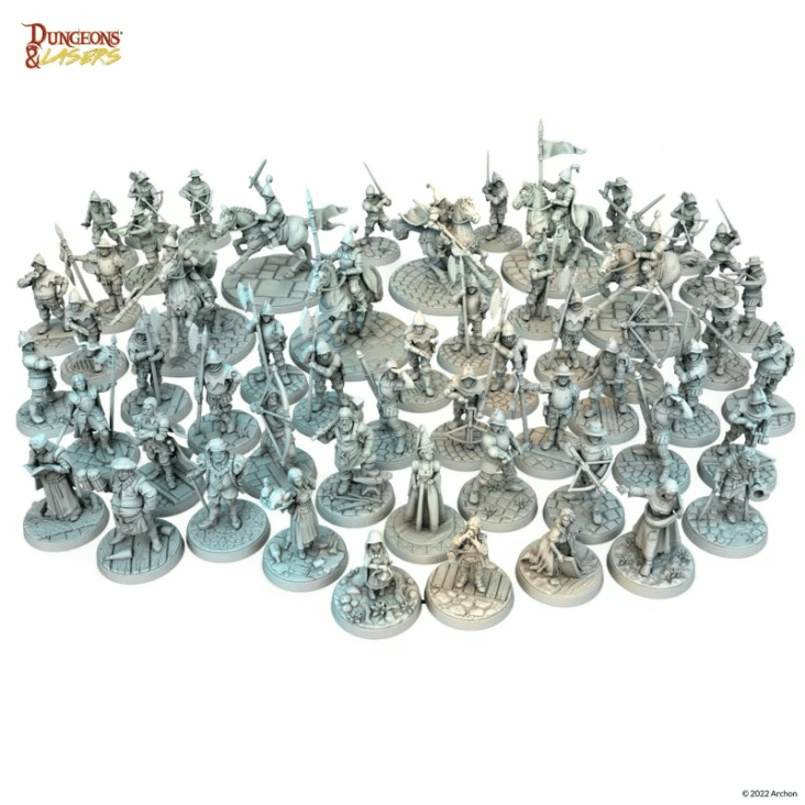 Dungeon & Lasers Townsfolk Miniature Pack - Cadets Toys & Comics