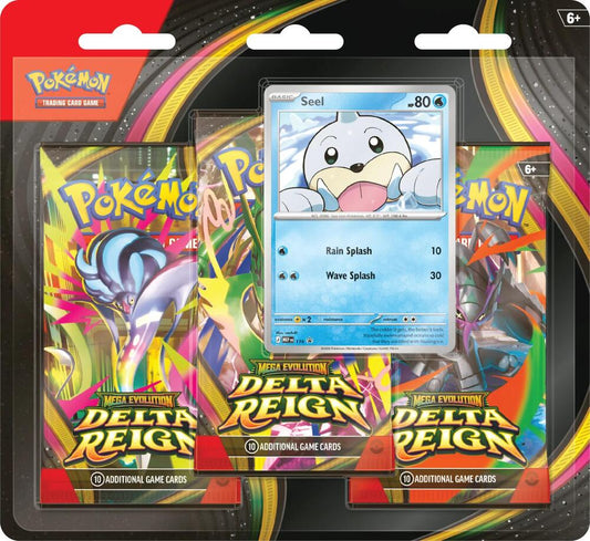 Pokemon Mega Evolution Delta Reign 3-Pack Blister with Seel promo card