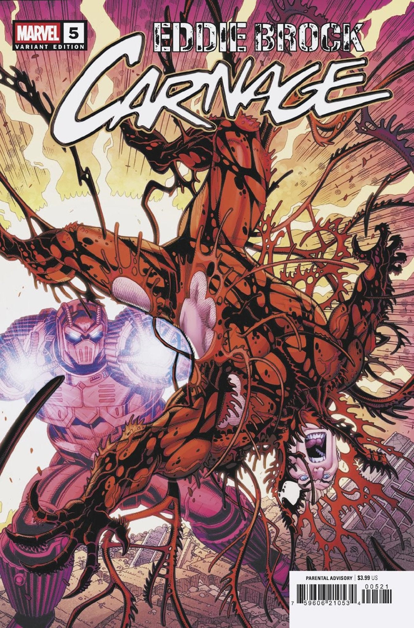 Eddie Brock: Carnage #5 Nick Bradshaw Variante "Que vengan los malos"