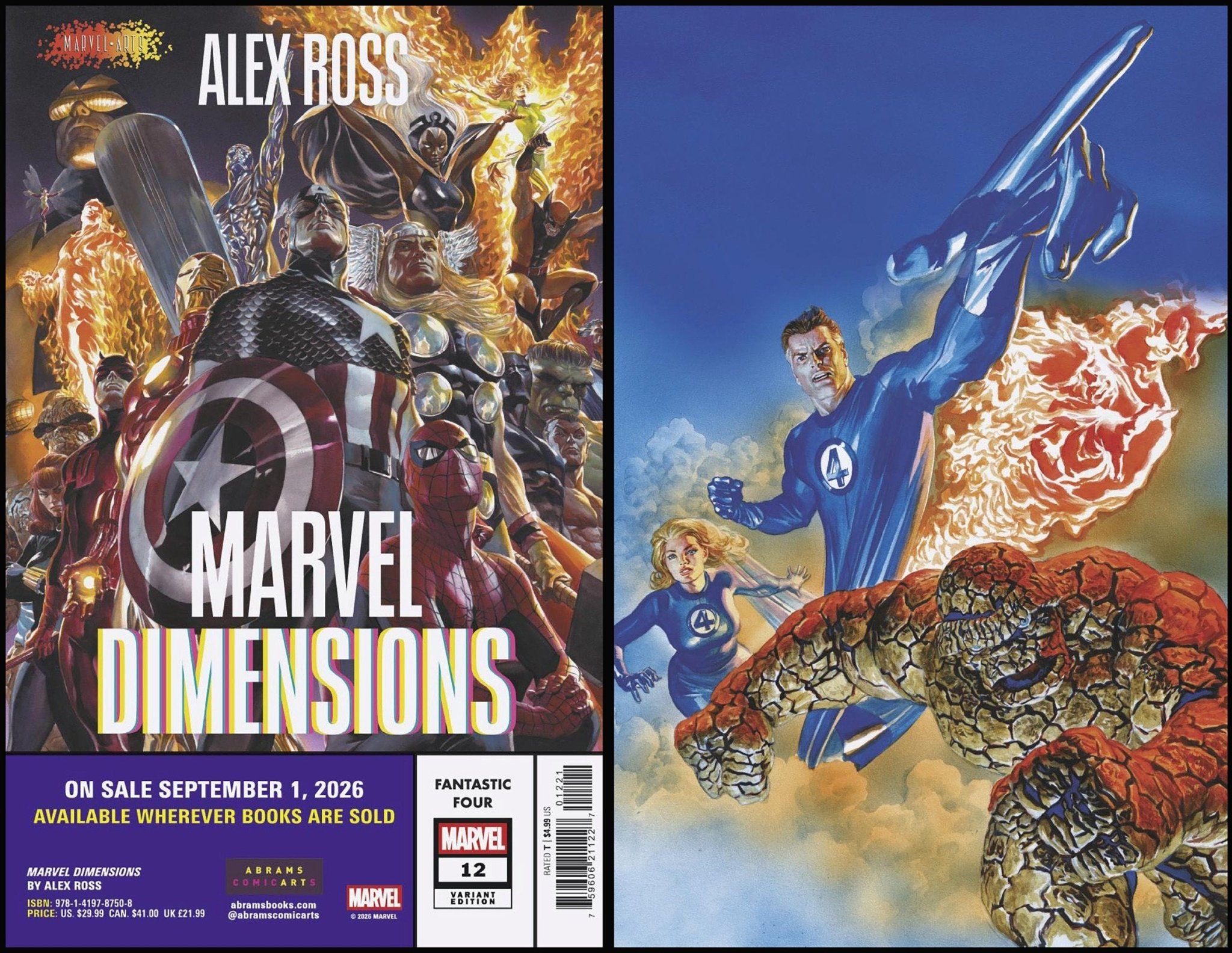 Fantastic Four 12 Alex Ross Marvel Dimensions Variant - Cadets Toys & Comics