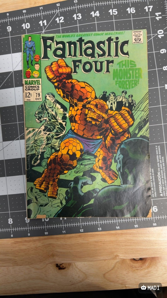 Fantastic Four #79 Marvel Comics 1968 The Thing This Monster Forever