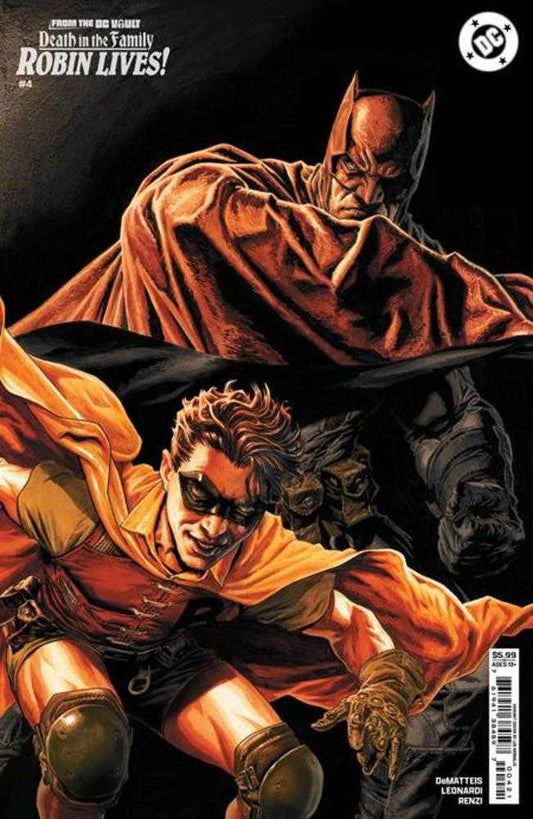 Comic book cover featuring Batman and Robin in shades of brown.