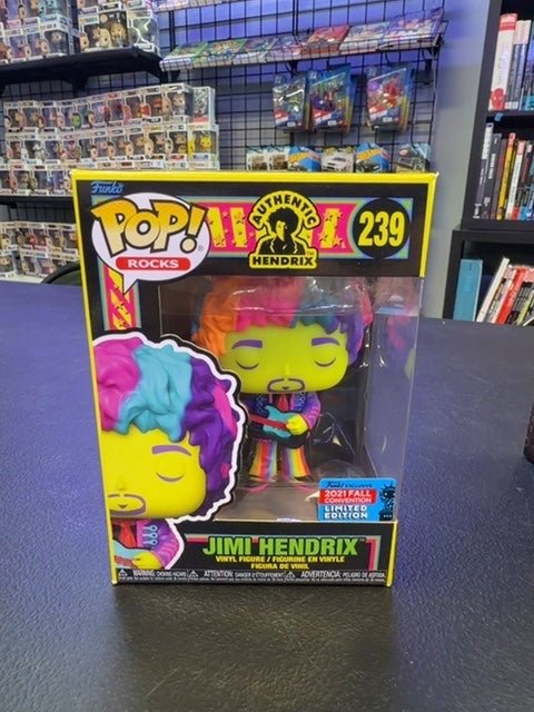 Funko Pop! Rocks Jimi Hendrix #239 Blacklight 2021 Fall Convention LE