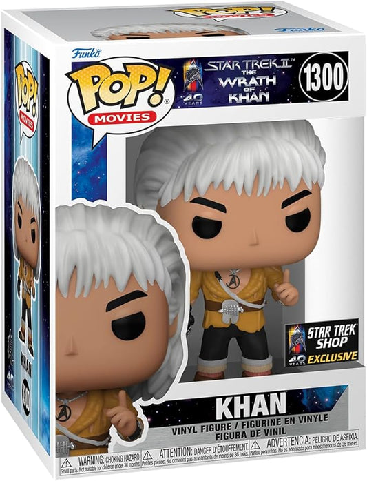 Funko Pop! Star Trek II: The Wrath of Khan 40th Anniversary Khan Star Trek Shop Exclusive 1300 - Cadets Toys & Comics