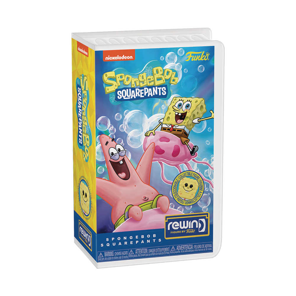 A Funko Rewind Spongebob Squarepants figure in its packaging.