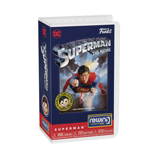 Funko Rewind collectible box for Superman: The Movie with Superman flying on the box.