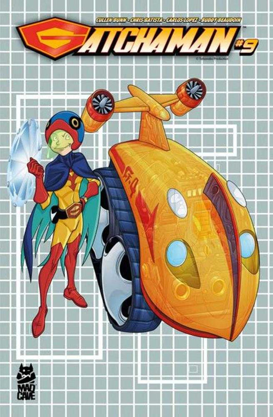 Gatchaman 9 Cover B Chris Batista Blueprint Jinpei And G - 4 Variant - Cadets Toys & Comics