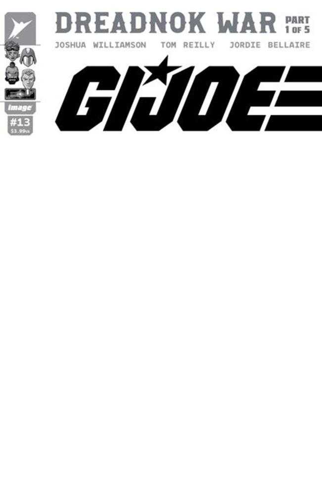 GI Joe #13 Portada G Variante de boceto en blanco