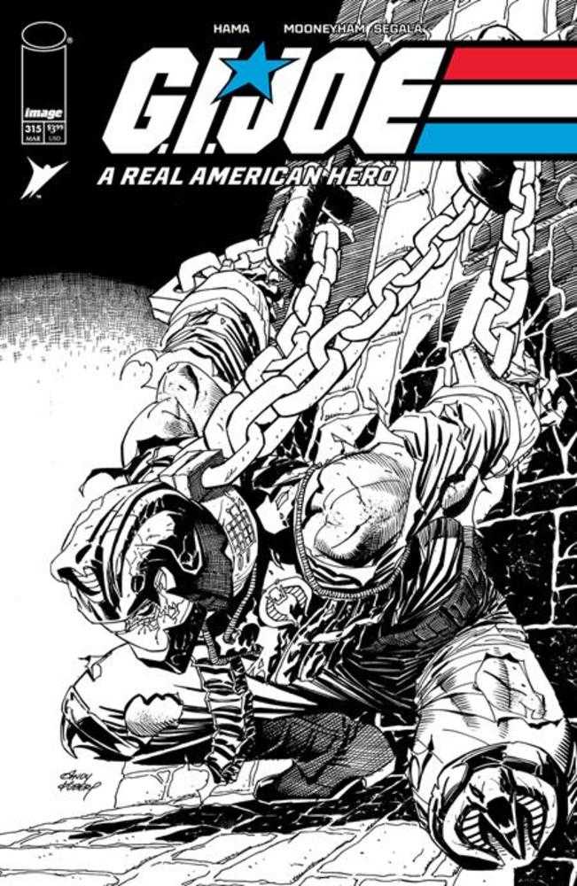 G.I. Joe A Real American Hero 315 Cover B Andy Kubert Black & White Variant - Cadets Toys & Comics