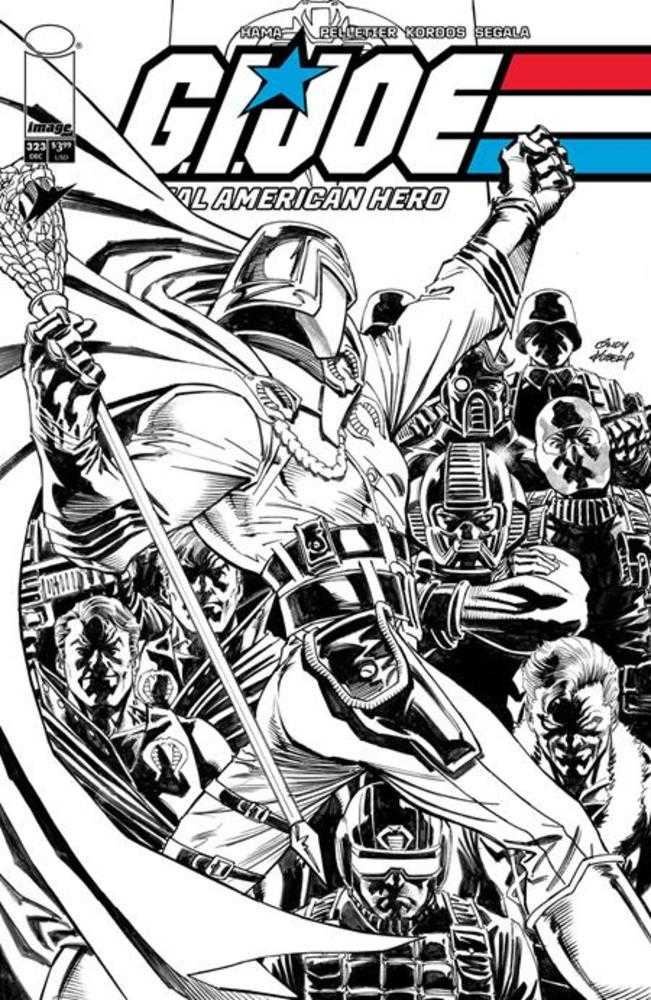 G.I. Joe A Real American Hero 323 Cover B Andy Kubert Black & White Variant - Cadets Toys & Comics