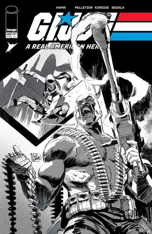 G.I. Joe A Real American Hero 329 Cover B Lee Weeks Black & White Variant - Cadets Toys & Comics