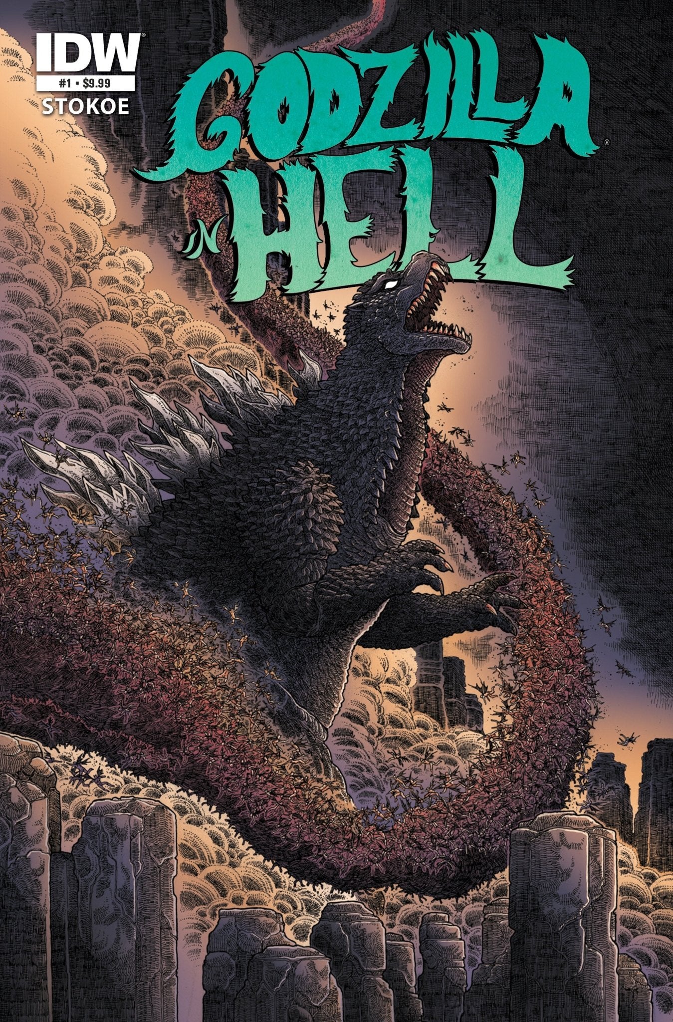 Godzilla 70 Aniversario Foil Classics: Godzilla en el Infierno #1 Portada A (Stokoe)