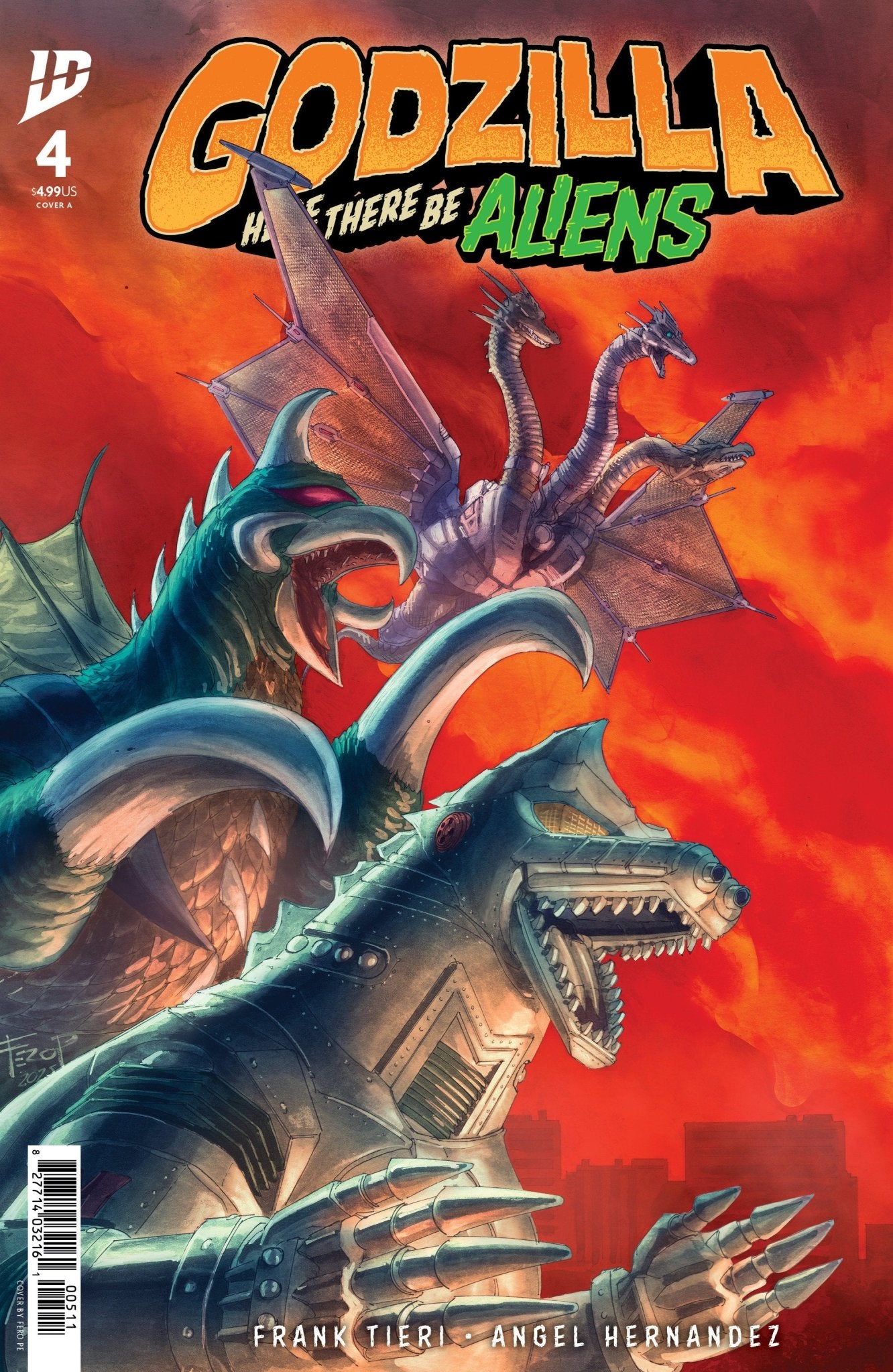 Godzilla: Aquí hay extraterrestres #4 Portada A (Pe)
