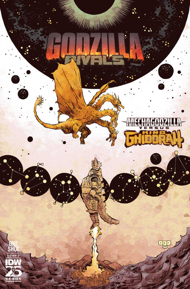 Comic book cover featuring Mechagodzilla versus King Ghidorah.
