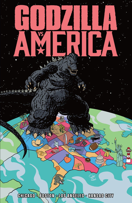 Godzilla vs. America: Boston, Chicago, Kansas City, Los Angeles - Cadets Toys & Comics