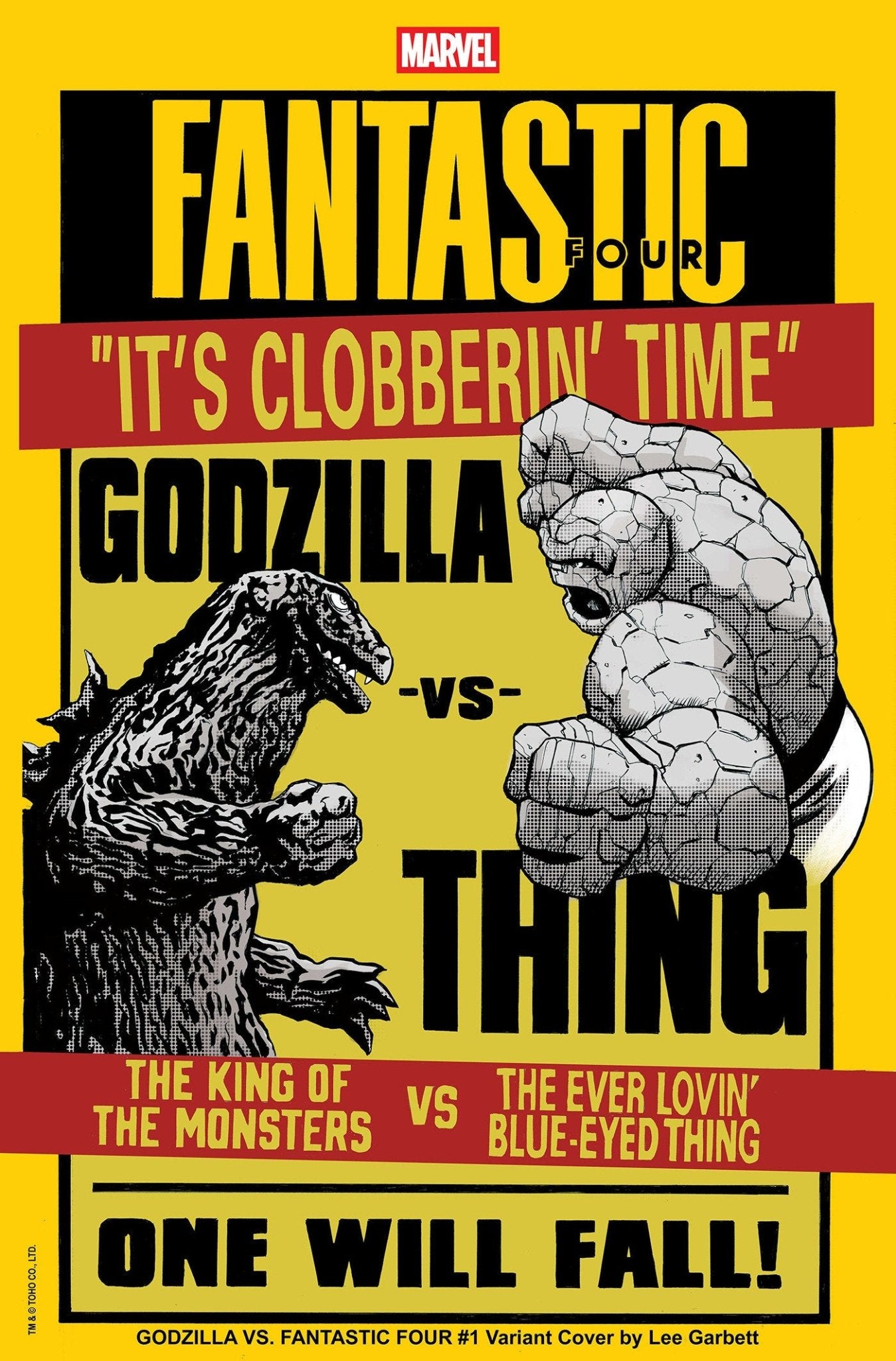 Godzilla vs. Fantastic Four 1 Lee Garbett Versus Variant - Cadets Toys & Comics