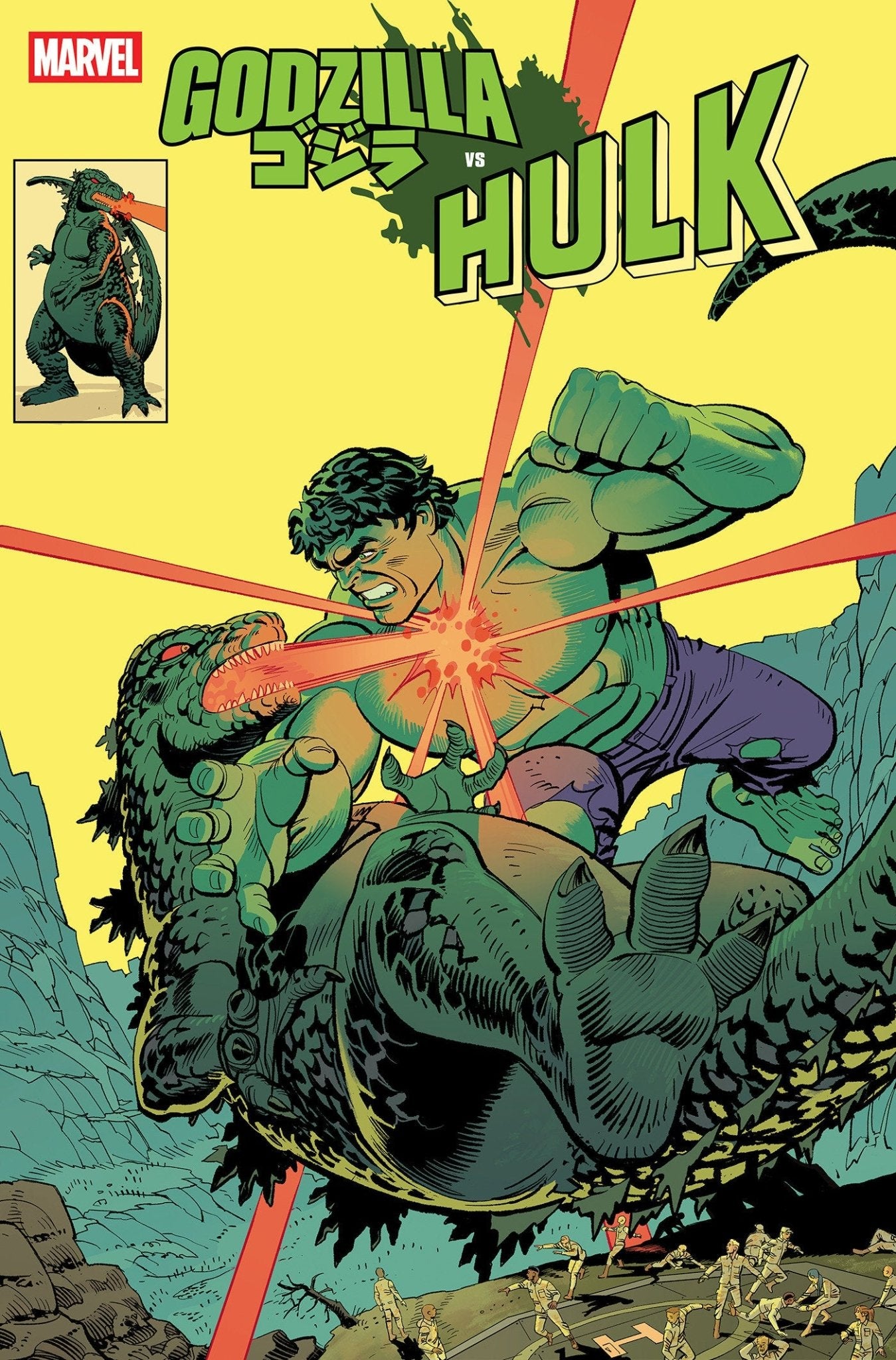 Godzilla vs. Hulk 1 Leonardo Romero Godzilla King Of The Monsters Homage Variant - Cadets Toys & Comics