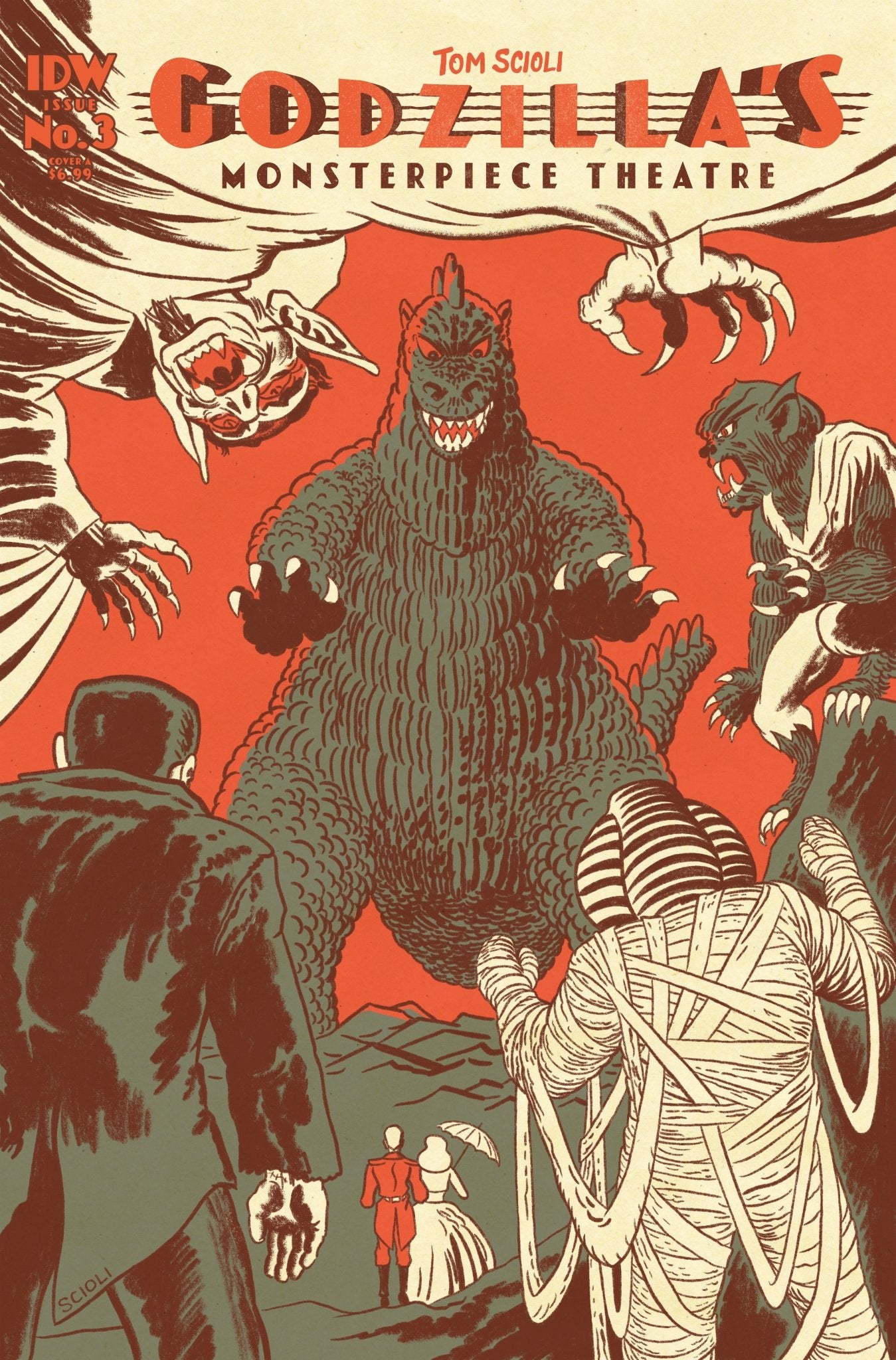 Godzilla’S Monsterpiece Theatre 3 Cover A (Scioli) - Cadets Toys & Comics