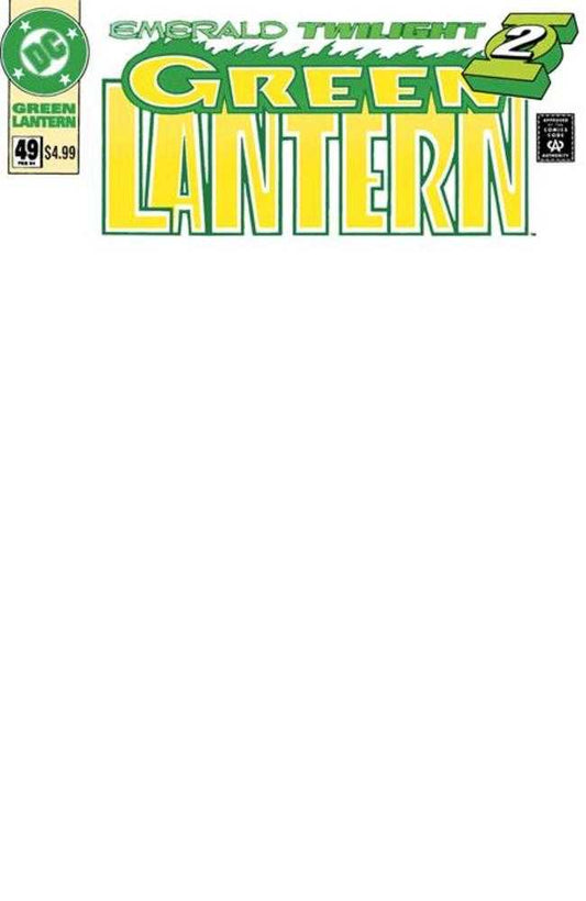 Green Lantern 49 Facsimile Edition Cover B Blank Card Stock Variant - Cadets Toys & Comics