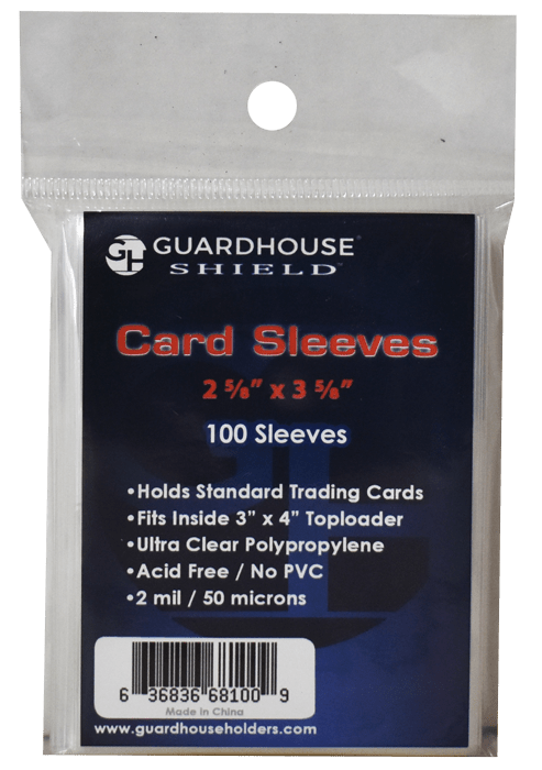 Guardhouse 2 5/8 X 3 5/8 Card Soft Sleeves (Penny Sleeves) - Cadets Toys & Comics