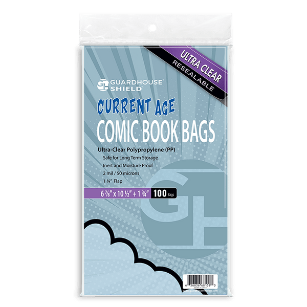 Bolsa resellable Guardhouse Shield para cómics actuales - 6 7/8 x 10 1/2