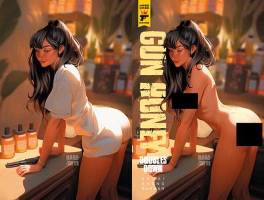 Gun Honey Doubles Down 2 (Of 4) Cover F Rare Tempter Wraparound Nude/Clothed Bagged Variant (Mature) - Cadets Toys & Comics