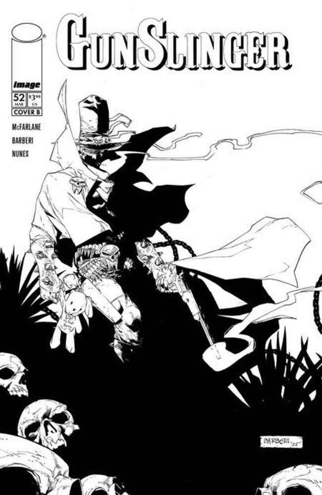 Gunslinger Spawn 52 Cover B Carlo Barberi Virgin Bw Variant - Cadets Toys & Comics