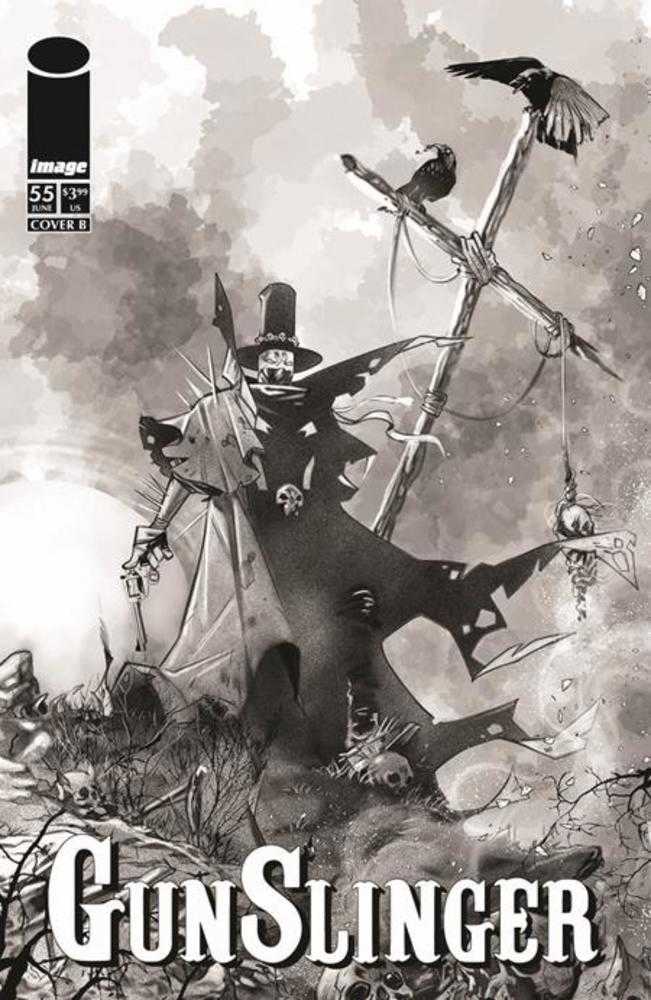 Gunslinger Spawn 55 Cover B Ig Guara Black & White Variant - Cadets Toys & Comics