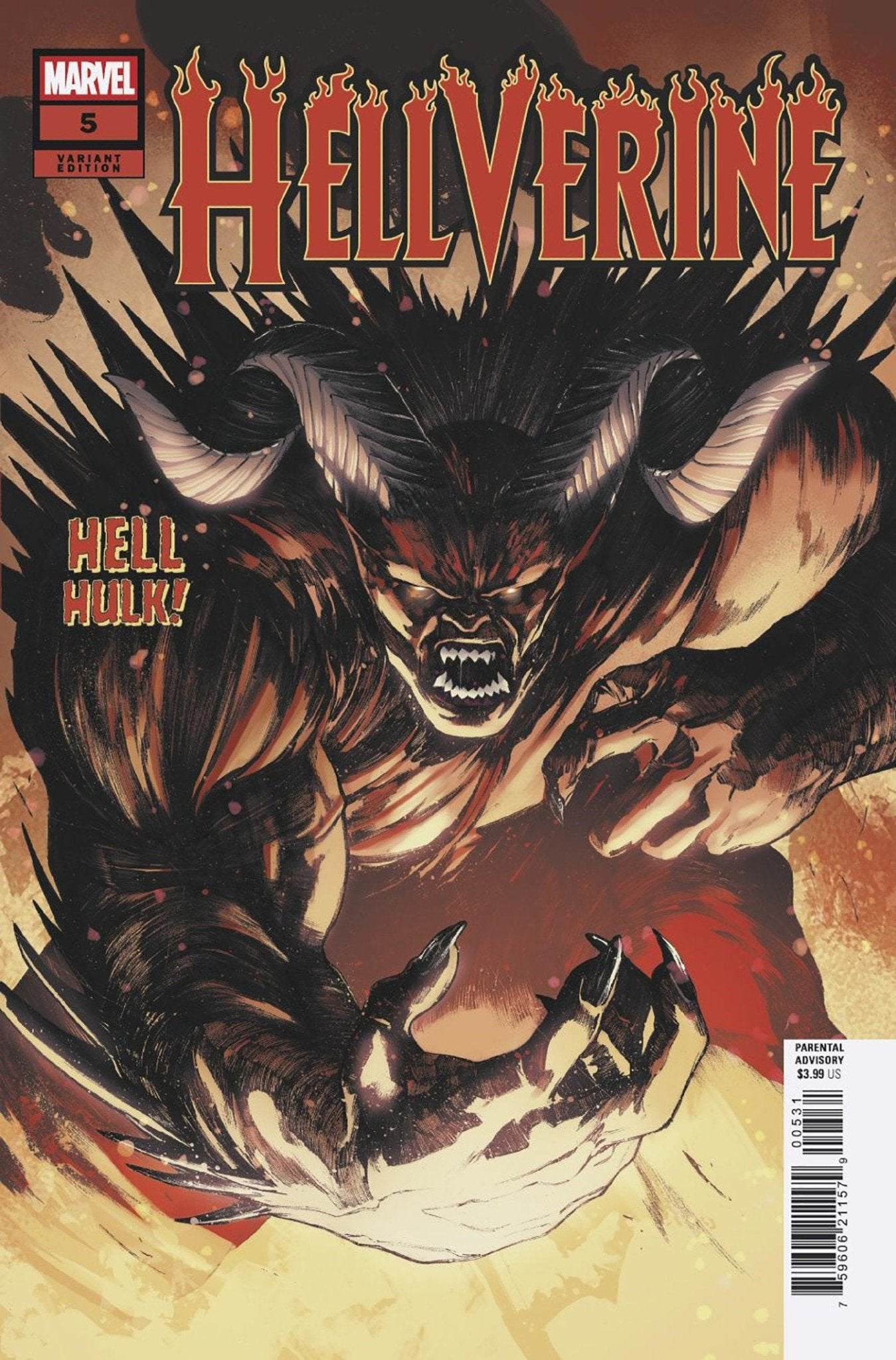 Hellverine 5 Alessandro Cappuccio Hell Hulk Variant - Cadets Toys & Comics