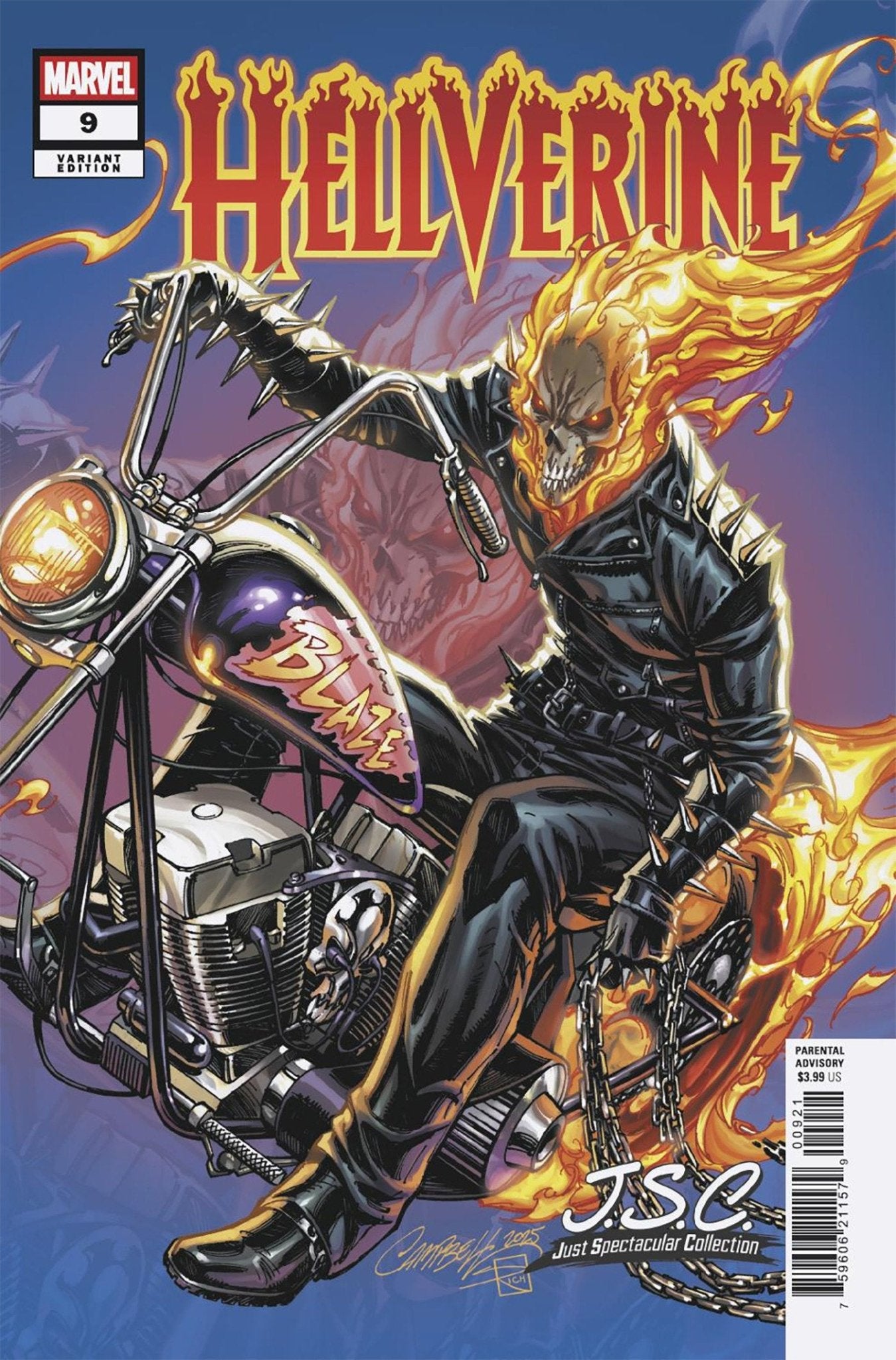 Hellverine #9 J. Scott Campbell Colección Simplemente Espectacular