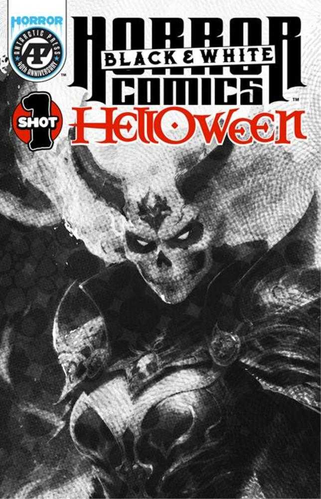 Cómics de terror en blanco y negro, especial de Halloween (número único), portada B, variante exclusiva de Brian Denham Lunar (para adultos).
