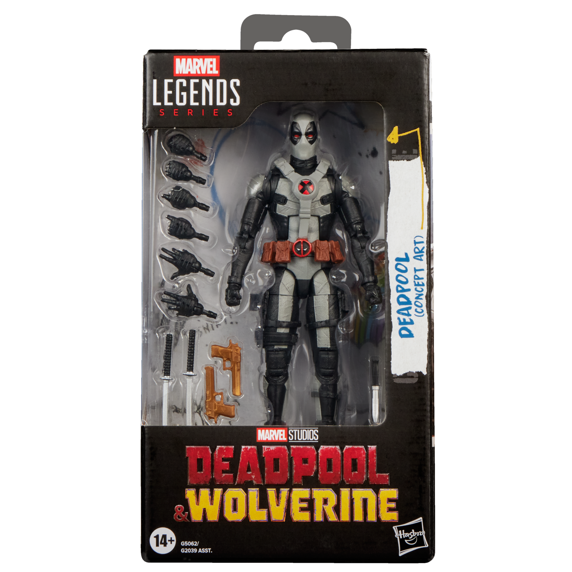 Marvel Legends Deadpool Concept Art figure with accessories
