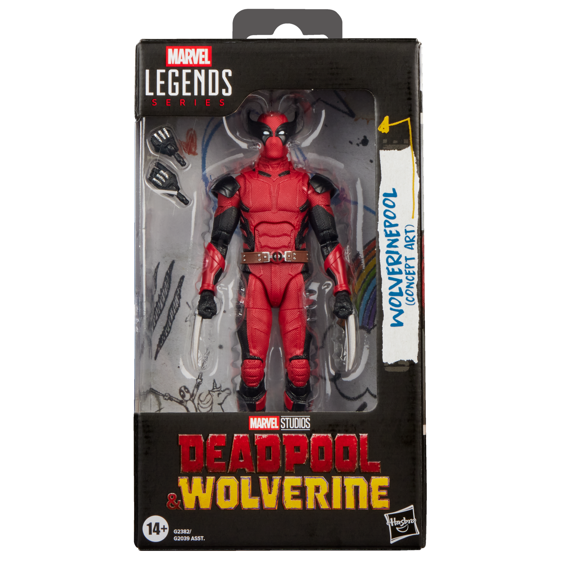 Marvel Legends Wolverinepool Concept Art figure with alternate hands