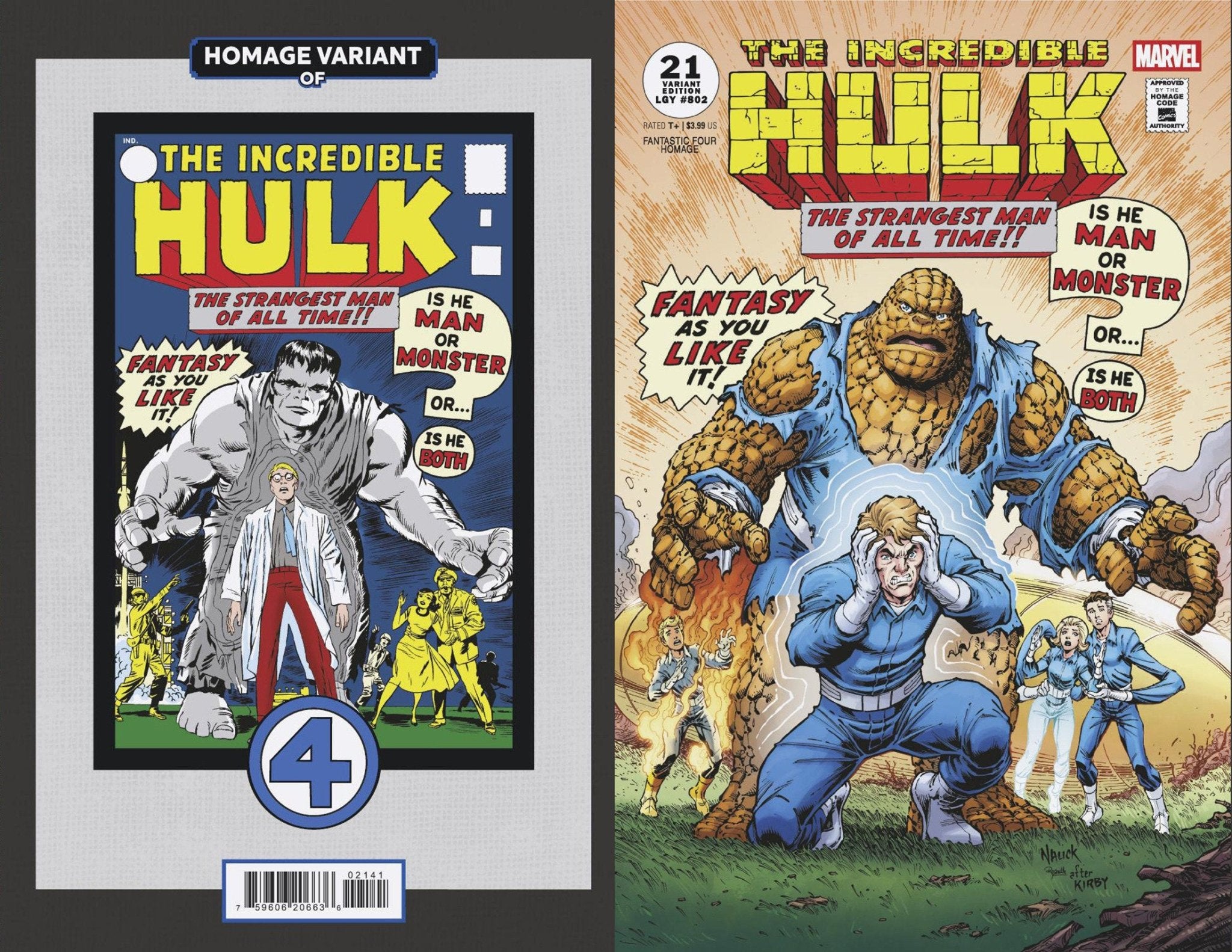 Incredible Hulk 21 Todd Nauck Fantastic Four Homage Variant - Cadets Toys & Comics