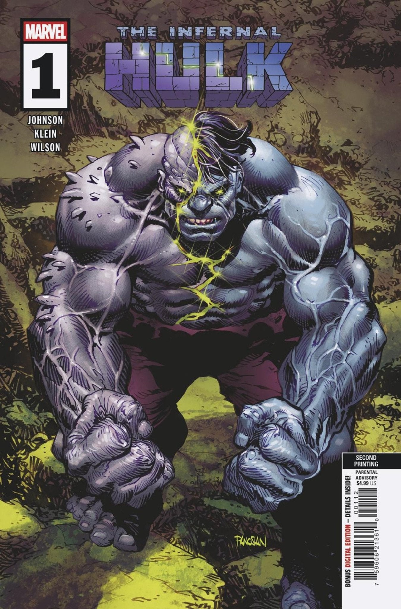 Infernal Hulk 1 Dan Panosian 2nd Printing Variant - Cadets Toys & Comics