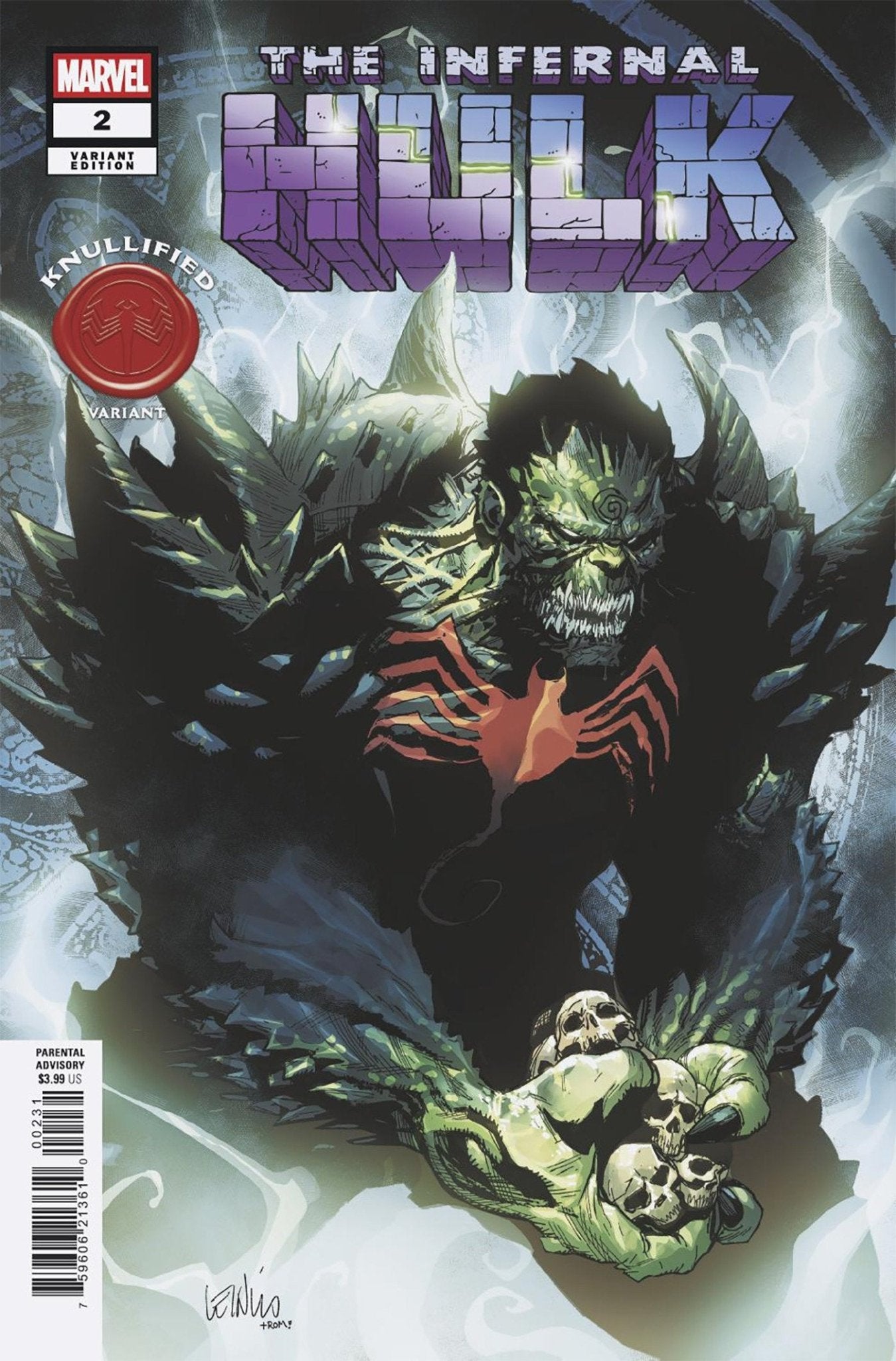 Infernal Hulk 2 Leinil Yu Knullified Variant - Cadets Toys & Comics