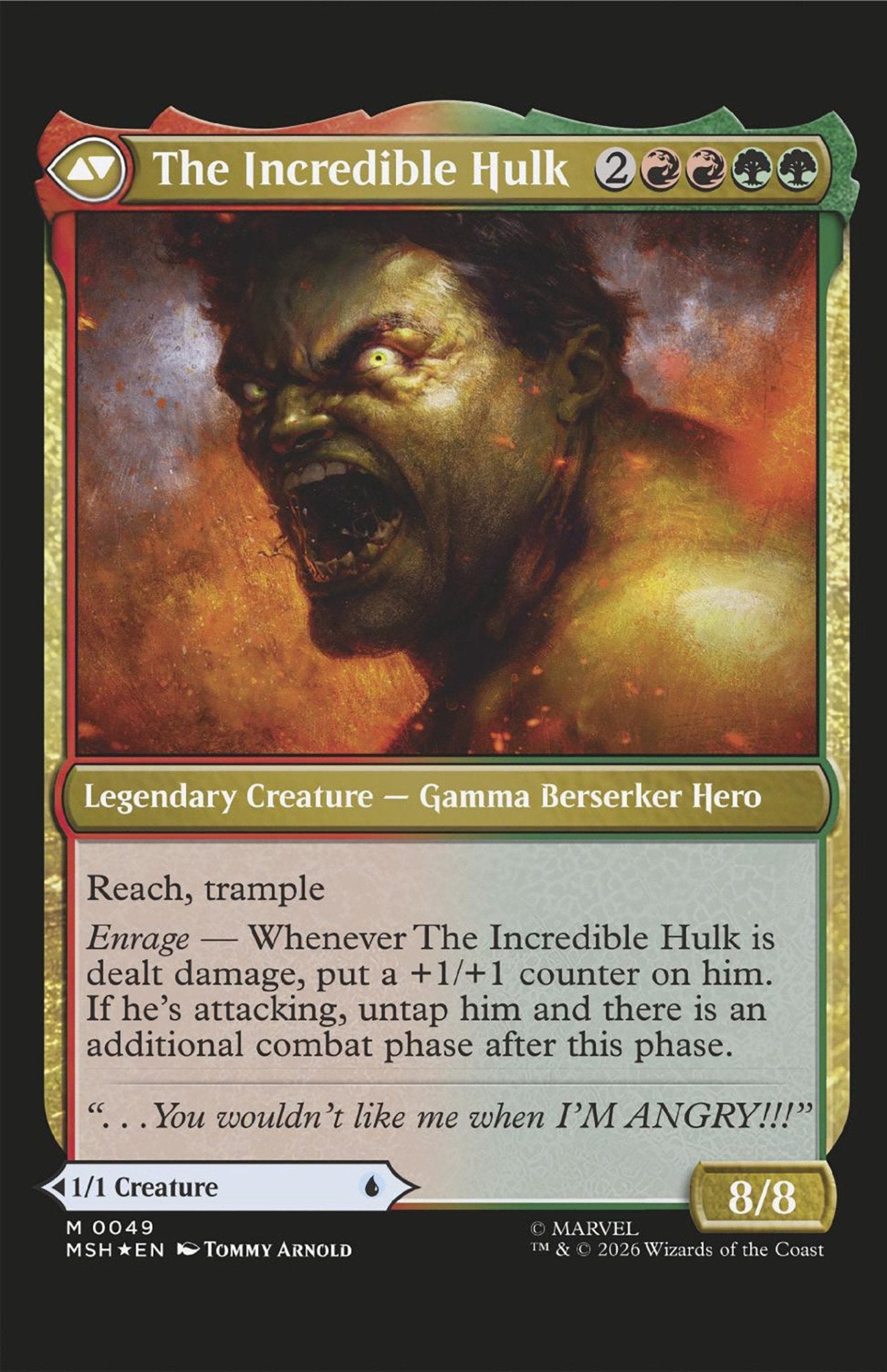 Infernal Hulk 8 Classified Artist Magic: The Gathering Variant - Cadets Toys & Comics