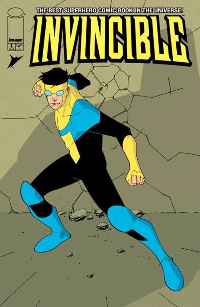 Invincible Foil Edition 1 Reprint Cover A Cory Walker & Bill Crabtree Foil - Cadets Toys & Comics