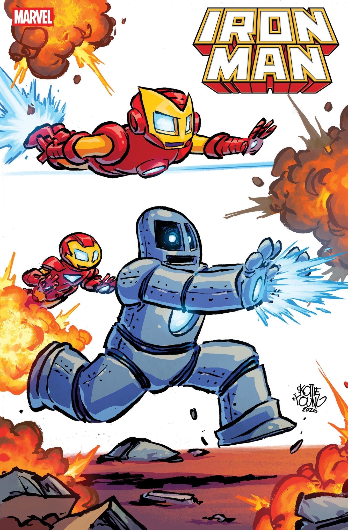 Iron Man 1 Skottie Young 4 Part Connecting Variant - Cadets Toys & Comics