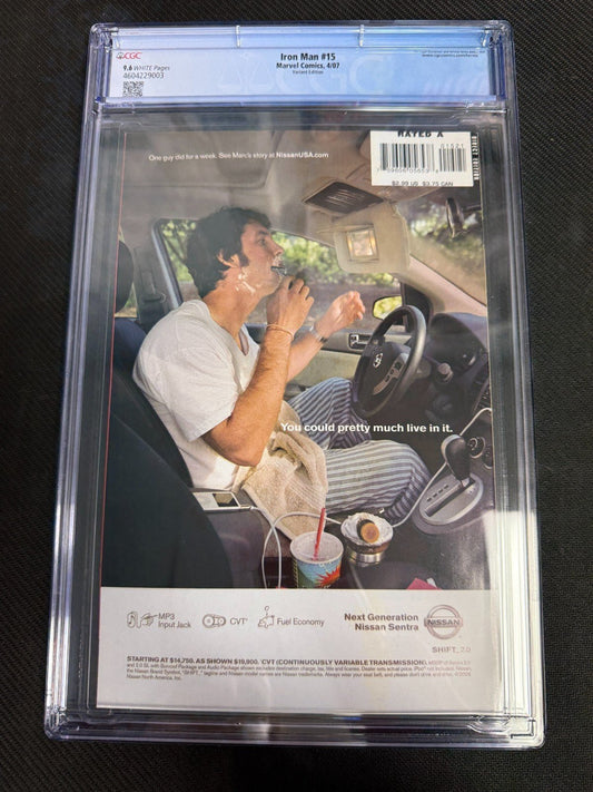 Iron Man #15 Variant Edition-Adi Granov Cover (Marvel Comics April 2007)-cgc 9.6