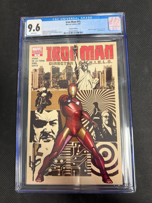 Iron Man #15 Variant Edition-Adi Granov Cover (Marvel Comics April 2007)-cgc 9.6