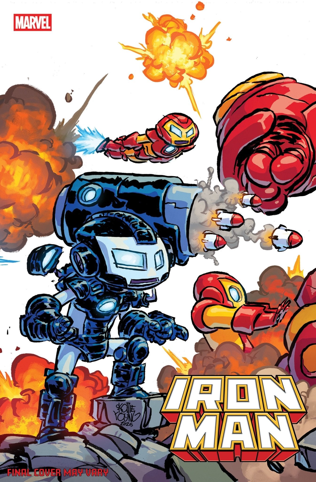 Iron Man 2 Skottie Young 4 Part Connecting Variant - Cadets Toys & Comics