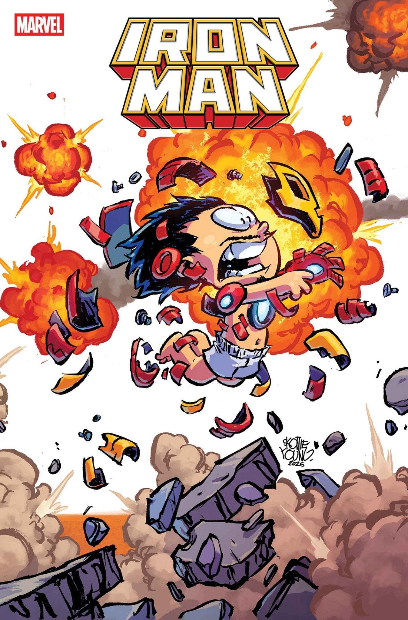 Iron Man 4 Skottie Young 4 Part Connecting Variant - Cadets Toys & Comics