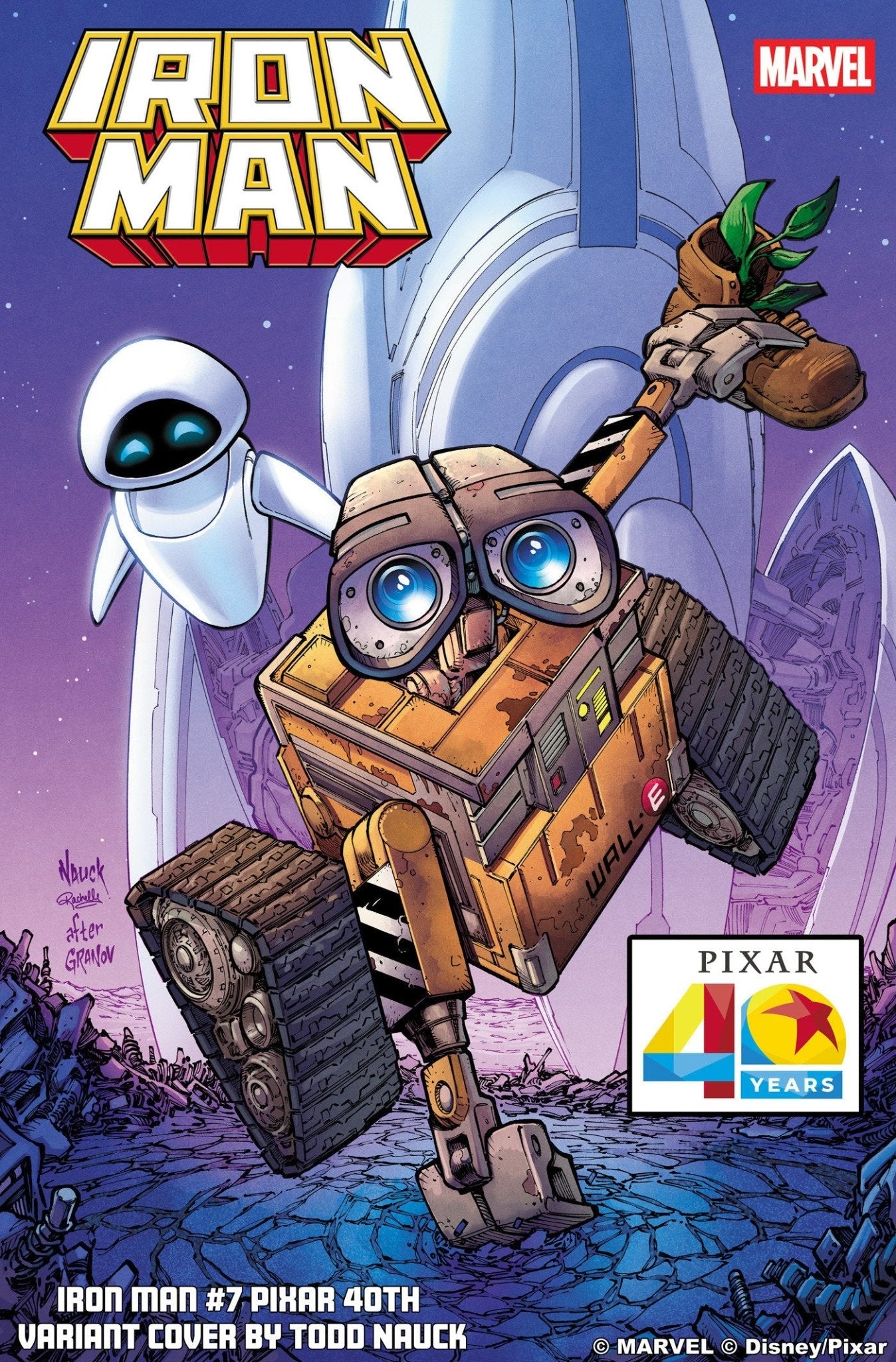 Iron Man 7 Todd Nauck Pixar 40 Th Variant - Cadets Toys & Comics